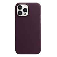 Чехол Leather Case с MagSafe для Apple iPhone 13 Pro Max (6.7) (Dark Cherry) ААА