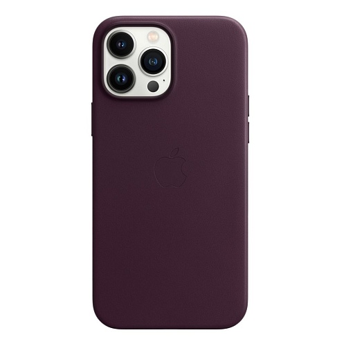 Чехол Leather Case с MagSafe для Apple iPhone 13 Pro Max (6.7) (Dark Cherry) ААА