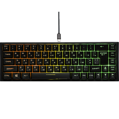 Клавиатура 2E KG360 RGB Wireless Black (2E-KG360UBK)