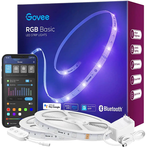 Світлодіодна стрічка Govee RGBI Basic Smart Led LightStrip Bluetooth 10м - придбати в Дніпрі, Україні: ціна, характеристики | інтернет-магазин TOUCH