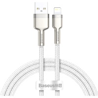 Кабель Baseus Cafule Metal USB to Lightning 2м White (CALJK-B02)