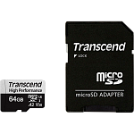 Карта памяти Transcend microSDXC 330S 64GB Class 10 UHS-I U3 + adapter SD (TS64GUSD330S)