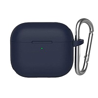Чехол Blueo Liquid Silicone Case + Carbine для Apple AirPods 3 Deep Blue
