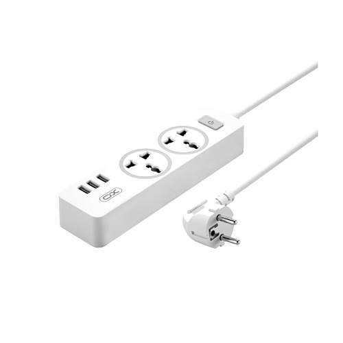 Сетевой фильтр XO WL04 3USB / 2 OUTLET / 10A (White)