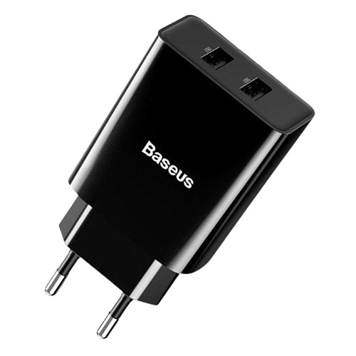 Мережевий зарядний пристрій Baseus Speed Mini 2USB 2.1A (CCFS-R01) Black - придбати в Дніпрі, Україні: ціна, характеристики | інтернет-магазин TOUCH