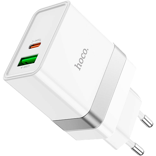 Мережевий зарядний пристрій Hoco N21 PD30W+QC3.0 (White) - придбати в Дніпрі, Україні: ціна, характеристики | інтернет-магазин TOUCH
