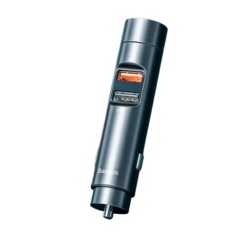 FM-трансмиттер Baseus Energy Column Car Wireless MP3 Quick Charger Dark grey (CCNLZ-C0G)