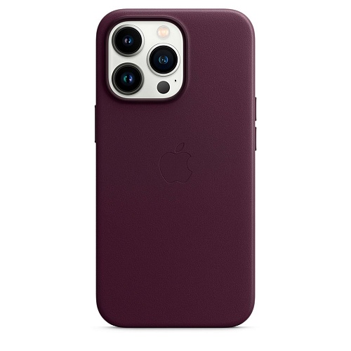 Чехол Leather Case с MagSafe для Apple iPhone 13 Pro (6.1) (Dark Cherry) ААА