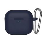 Чохол Blueo Liquid Silicone Case + Carbine для Apple AirPods 3 Deep Blue
