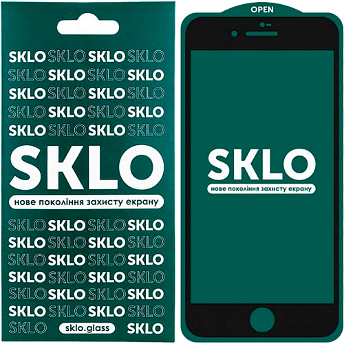 Защитное стекло SKLO 5D Full Glue Pac для Apple iPhone 7 Plus/8 Plus (Black)