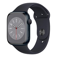 Смарт-часы Apple Watch Series 8 45mm Midnight Aluminum Case with Midnight Sport Band M/L (MNP13UL/A)