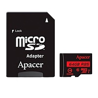 Карта пам'яті Apacer 64 GB microSDXC Class 10 UHS-I R85 + SD adapter (AP64GMCSX10U5-R) - придбати в Дніпрі, Україні: ціна, характеристики | інтернет-магазин TOUCH