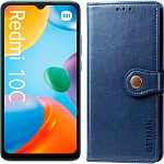 Чехол-книжка GETMAN Gallant Cover Case для Xiaomi Redmi 10C (Blue)