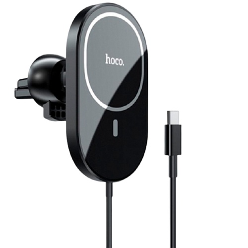 Автодержатель с беспроводной зарядкой Hoco CA90 Car Wireless Charger (Black)
