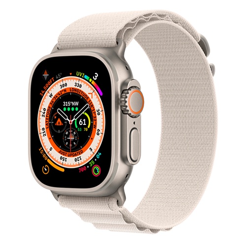 Смарт-часы Apple Watch Ultra 49mm Titanium Case with Starlight Alpine Loop Small (MQEY3/MQFQ3)