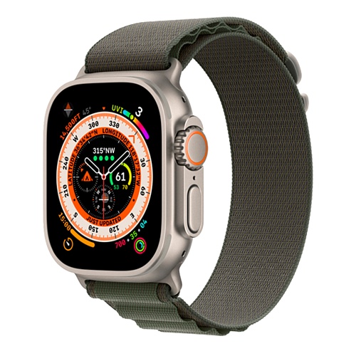 Смарт-часы Apple Watch Ultra 49mm Titanium Case with Green Alpine Loop Small (MNHC3/MNHJ3)