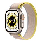 Смарт-годинник Apple Watch Ultra 49mm Titanium Case with Yellow/Beige Trail Loop S/M (MNHD3/MNHK3)