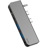 USB-хаб WiWU Alpha M X Pro для HuaWei Matebook 5in1 2*USB3.0 PD 3.5mm (Gray) USB-хаб WiWU Alpha M X Pro для HuaWei Matebook 5in1 2*USB3.0 PD 3.5mm (Gray)